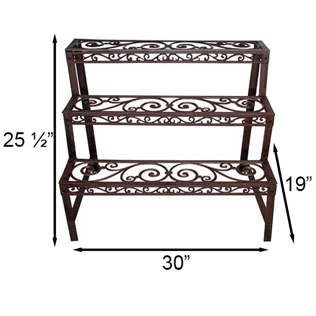 Esschert Design Tiered Plant Rack w/Quarter Round Stands