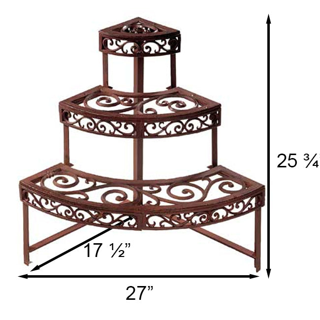 Esschert Design Tiered Plant Rack w/Quarter Round Stands