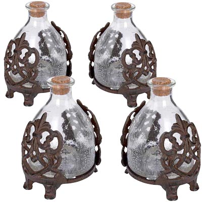 Esschert Design Wasp Traps with Cast Iron Holders, Pack of 4