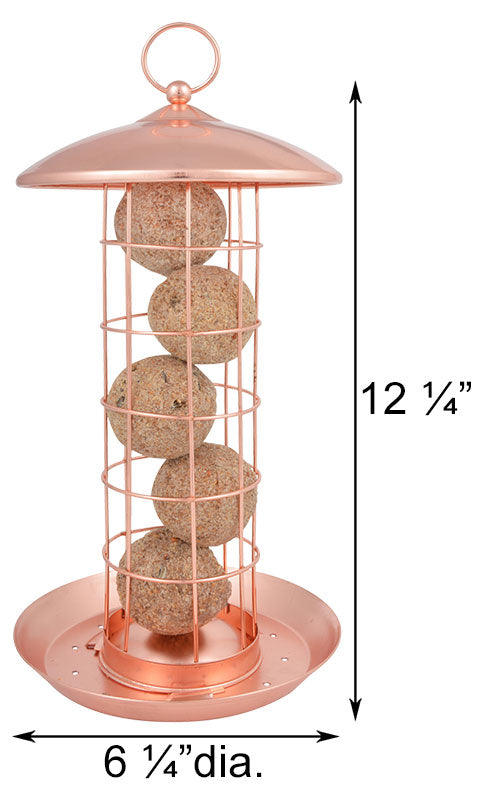 Copper Colored Suet Ball Feeder w/Fruit & Nut Suet Balls Kit