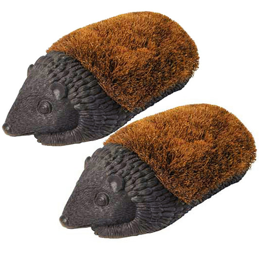 Esschert Design Small Hedgehog Boot Brushes, Pack of 2