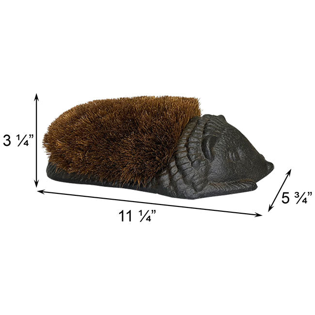 Esschert Design Cast Iron Small Hedgehog Boot Brushes, 2 Pk