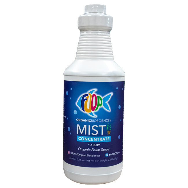 FOOP Mist Organic Foliar Spray, Conc., 32 oz., Pack of 4