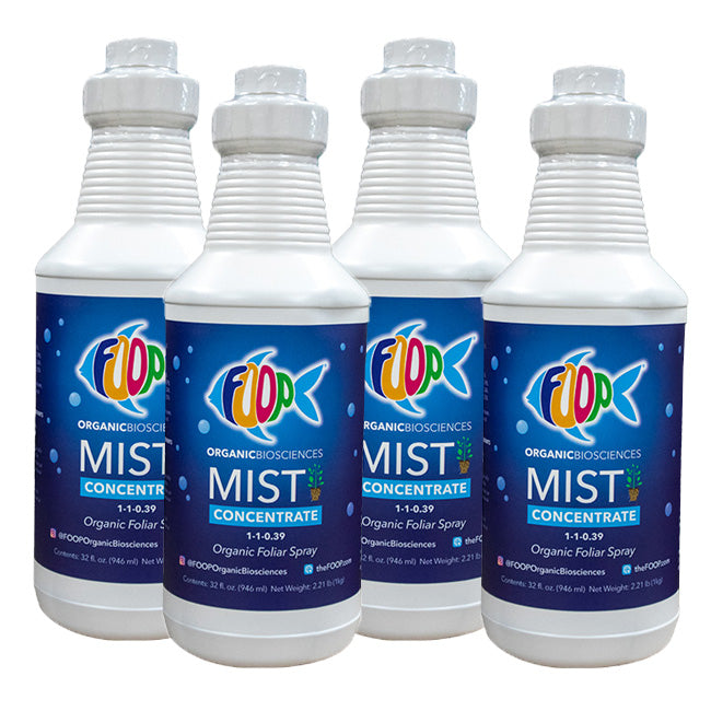 FOOP Mist Organic Foliar Spray, Conc., 32 oz., Pack of 4