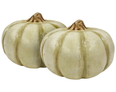 Artisanal Squash Pumpkin Statues, Pack of 2