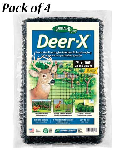 Gardeneer Deer-X Exclusion Nets, 7' x 100' each, Pack of 4