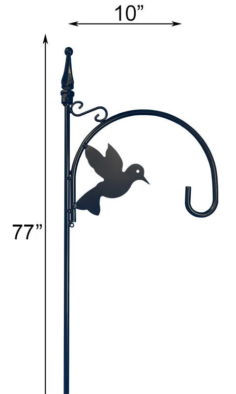 Gardman Bird Accent Shepherd Hooks, Black, 6' 5"H, 4 Pack