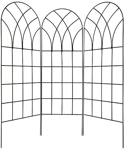 Gardman Gothic Trellises, Black, 48"H, Pack of 3