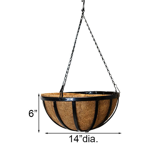 Gardman Forged Hanging Baskets, Black, 14" dia., Pack of 5