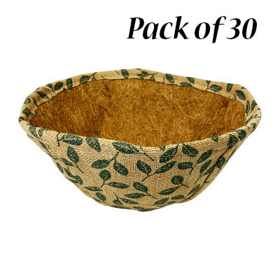 Gardman Leaf Pattern Hanging Basket Liners, 14" dia, 6 Pack