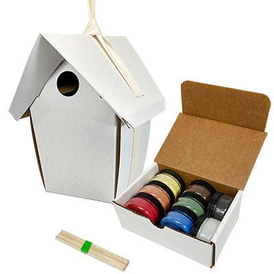 GreenBird Club Pack of Eco Friendly Bird Houses w/Milk Paint