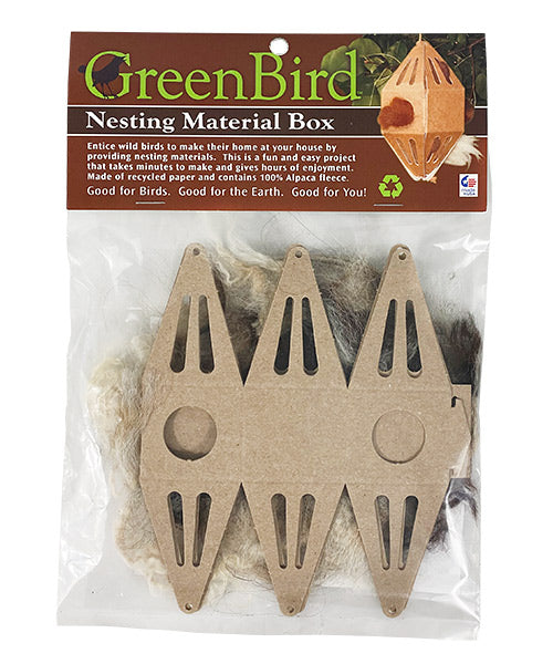 GreenBird Eco Friendly Nesting Material Holder with Fibers