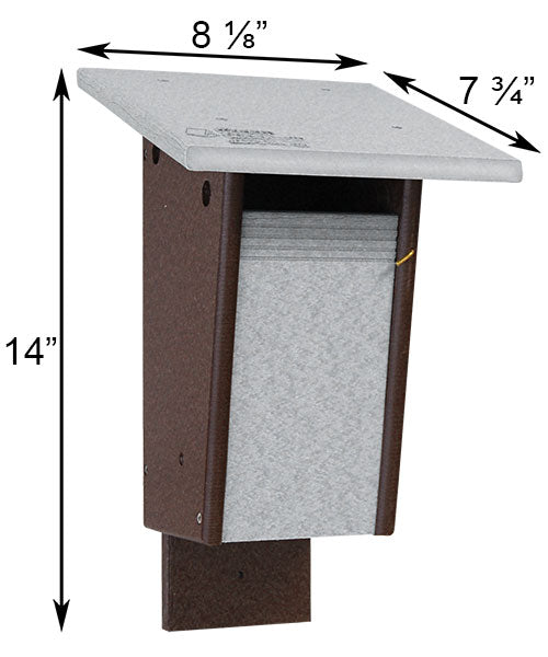 Recycled Plastic Sparrow Resistant Bluebird House