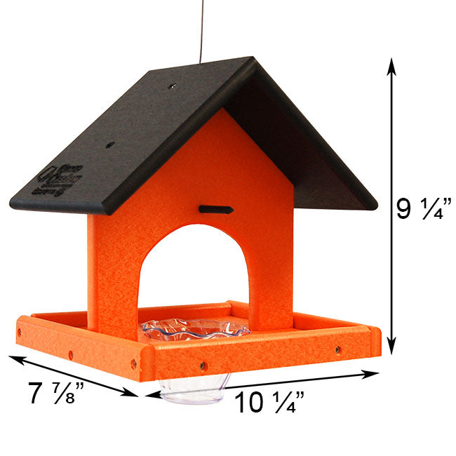 Recycled Plastic Oriole Feeder, Black/Orange