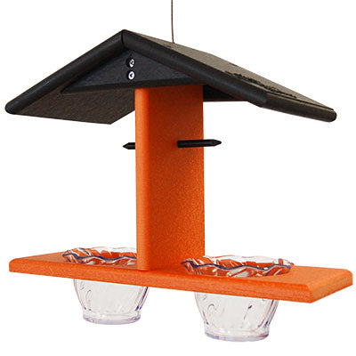 Recycled Plastic Oriole Feeder, Black/Orange