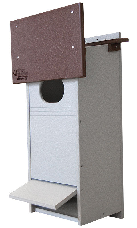 Recycled Plastic Wood Duck House, Brown and Gray