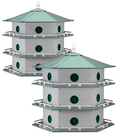 Heath Aluminum 18-Room Deluxe Martin Houses, Set of 2