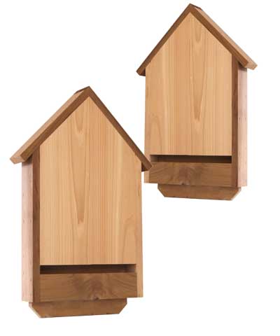 Heath Deluxe Cedar Bat Houses, Pack of 2, 40 bats