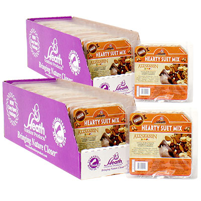 Heath Hearty Suet Mix Suet Cakes, 11.5 oz., Pack of 24 Cakes