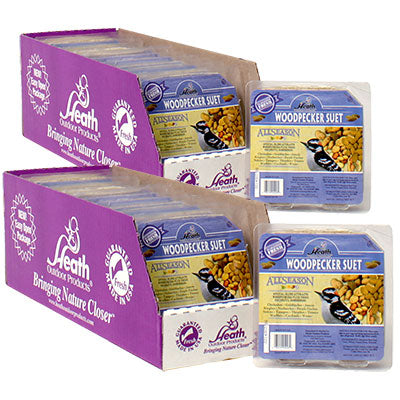 Heath Woodpecker Blend Suet Cakes, 10 oz., Pack of 24 Cakes