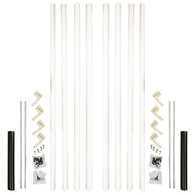 Heath Telescoping Martin House & Gourds Poles, White, 2 Pack