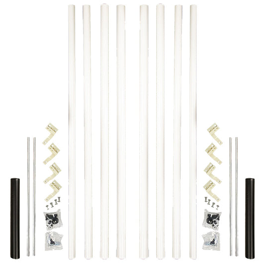 Heath Telescoping Martin House & Gourds Poles, White, 2 Pack