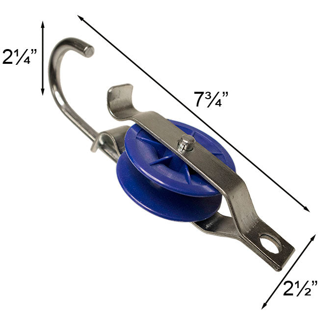 Tie Boss Cargo Tie Down and 3/8" Rope with Pulley, Blue