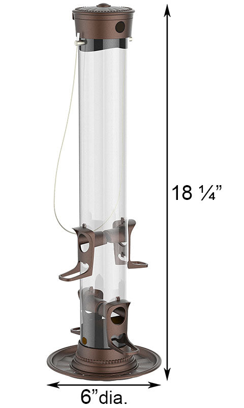 More Birds SureFill Metal Seed Tube Bird Feeders, Pack of 2