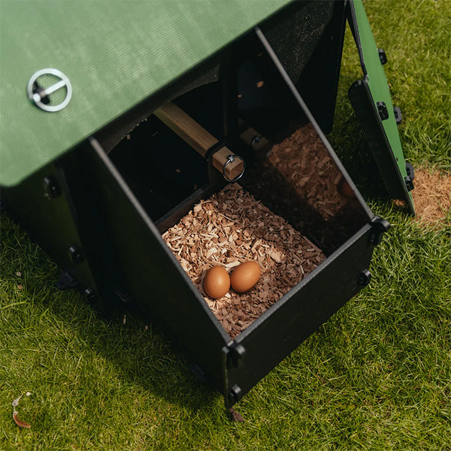 Nestera Small Chicken Lodge, Green and Black
