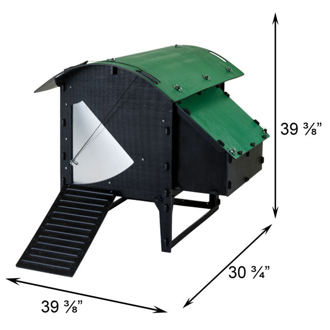 Nestera Medium Chicken Lodge, Green and Black