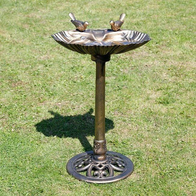 Pompeii Bird Bath, Bronze Colored