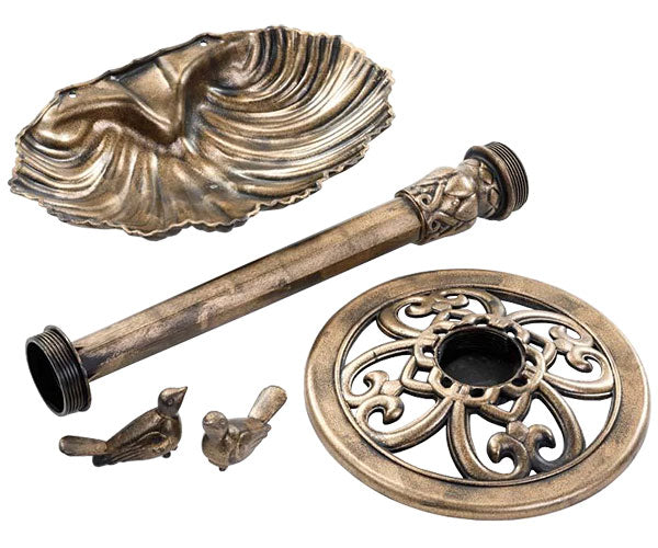 Pompeii Bird Bath, Bronze Colored