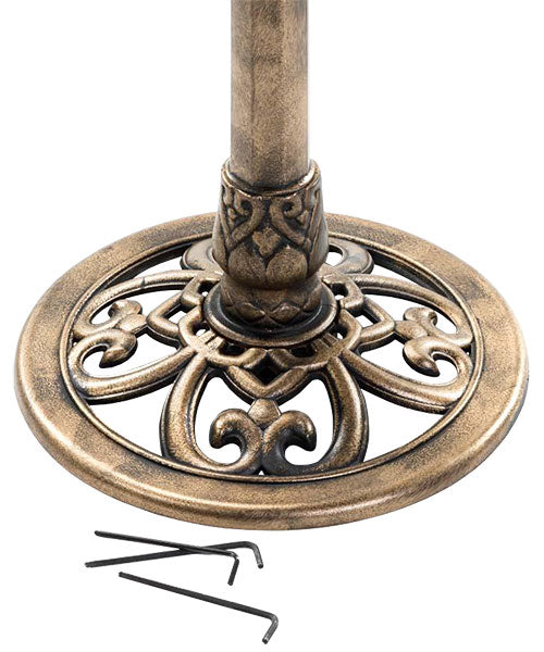 Pompeii Bird Bath, Bronze Colored