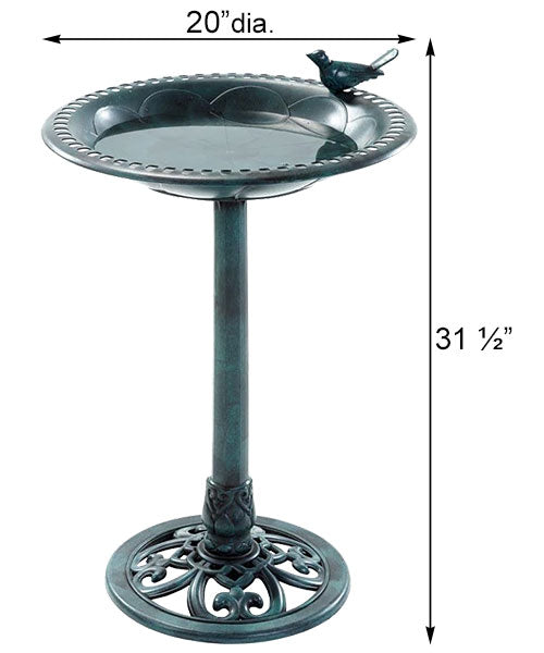 Emerald Lagoon Standing Bird Bath