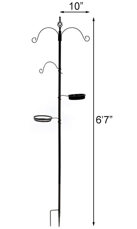 Essex Bird Feeding Station Kit, Black, 6'7"