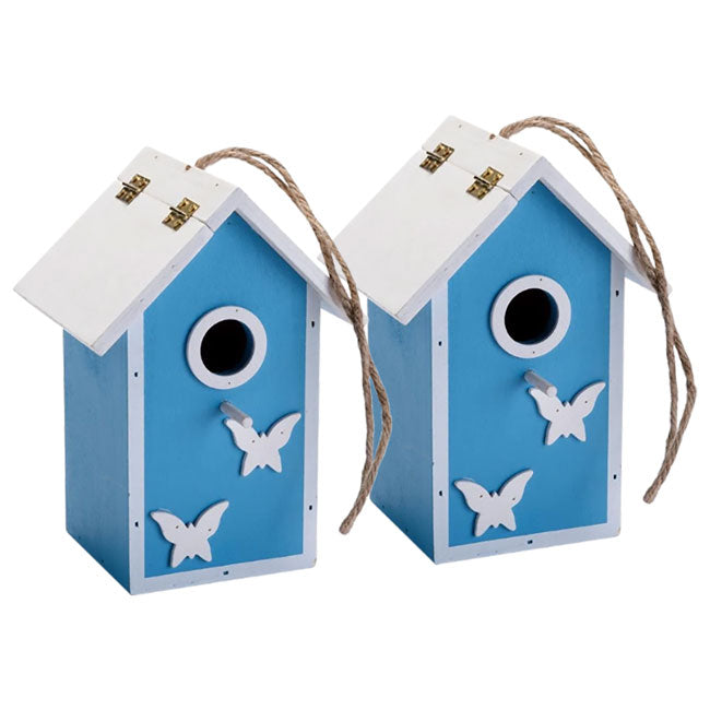 Butterfly Skies Bird House, Blue