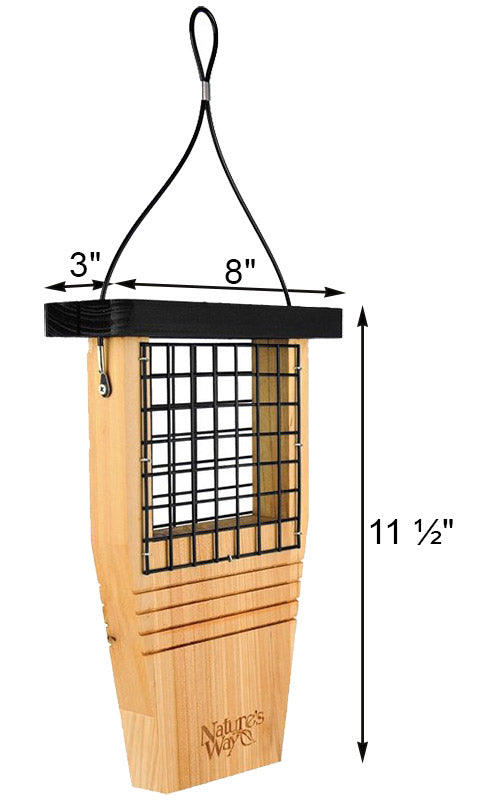 Nature's Way Cedar Suet Feeders with Tail Props, Pack of 2
