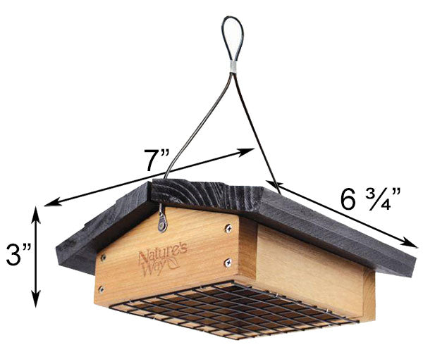 Nature's Way Cedar Upside-Down Feeder & Hot Pepper Suet Kit