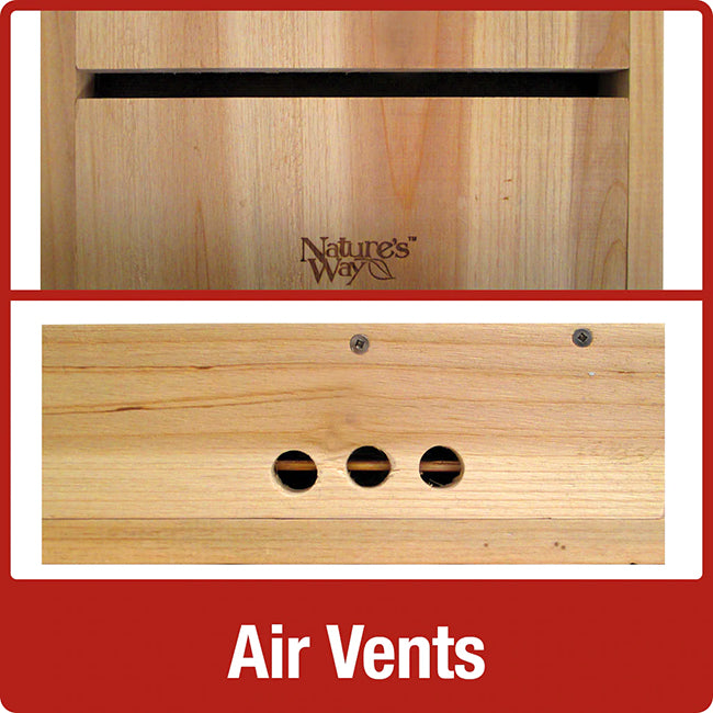 Nature's Way Cedar Three Chamber Bat Houses, Pack of 2