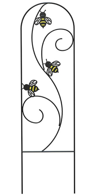 Panacea Bee-Conscious Pot Trellises, Black, 36"H, Pack of 5