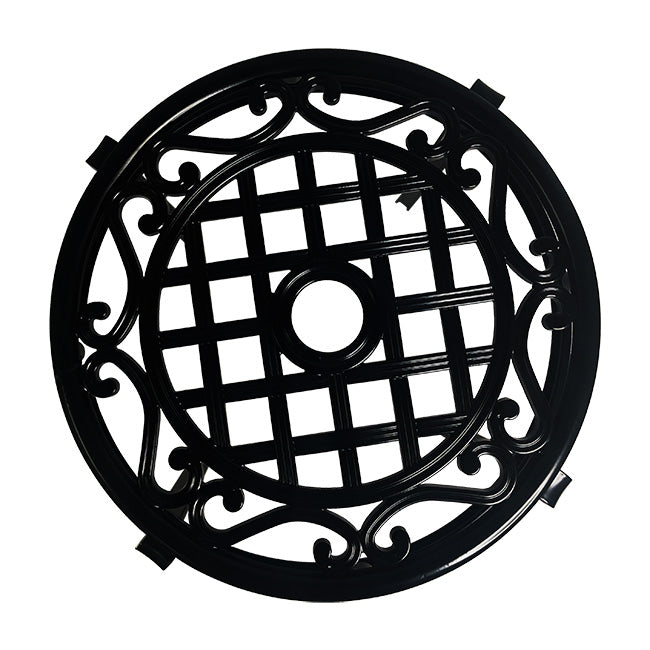 Panacea Trellis & Scroll Plant Stands, Black, 16"H, 4 Pack