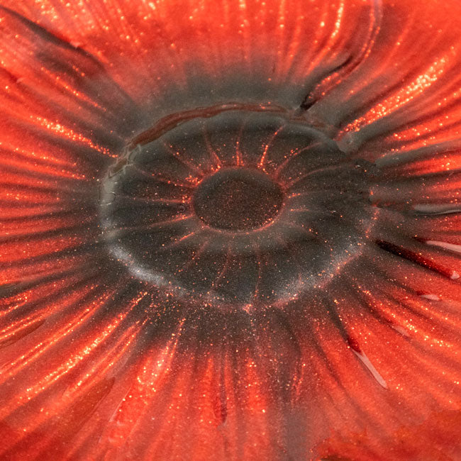 Glass Poppy Bird Bath and Stand with Mosquito Dunks®  Kit
