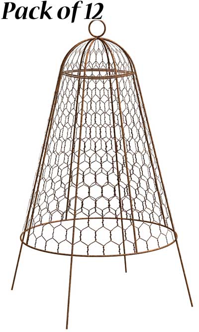 Panacea Rustic Wire Garden Cloches, 20"H