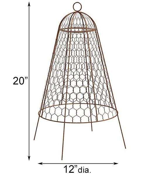 Panacea Rustic Wire Garden Cloches, 20"H