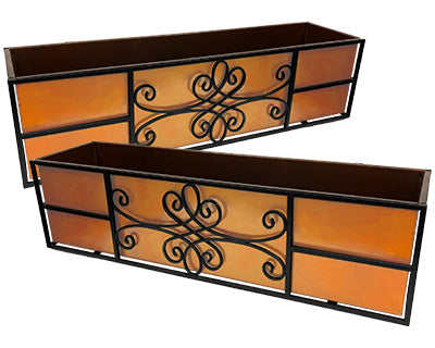 Panacea Boulevard Quatrefoil Window Boxes, Pack of 2