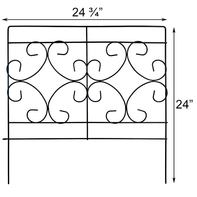 Scroll Border Edging, Black, 12 Pack by Prime Retreat