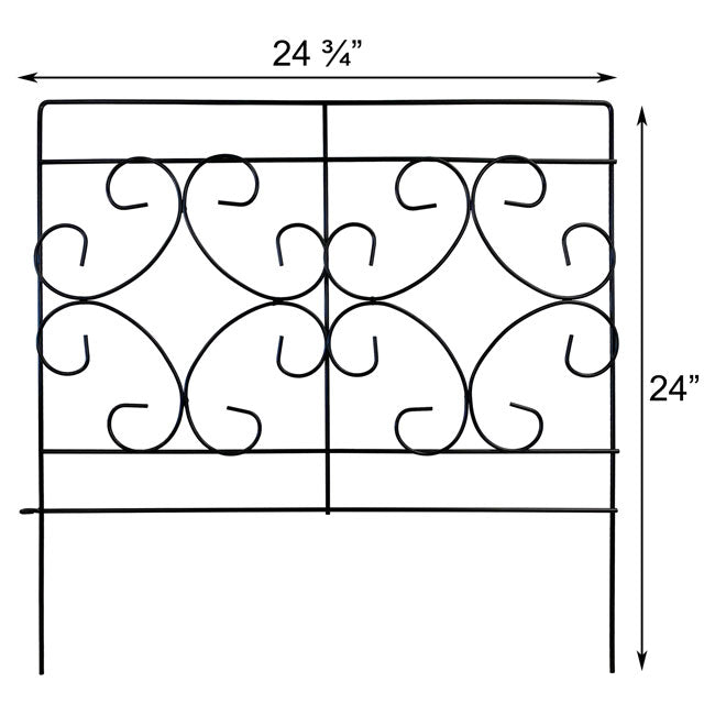 Panacea Scroll Border Edge, Black, 24"W x 24"H, Pack of 24