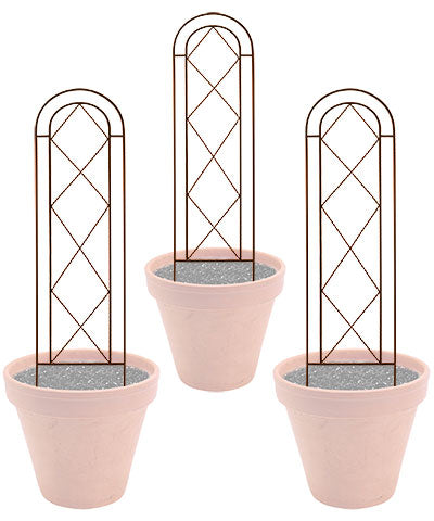 Panacea Rustic Farmhouse Twisted Wire Pot Trellises, 3 Pack