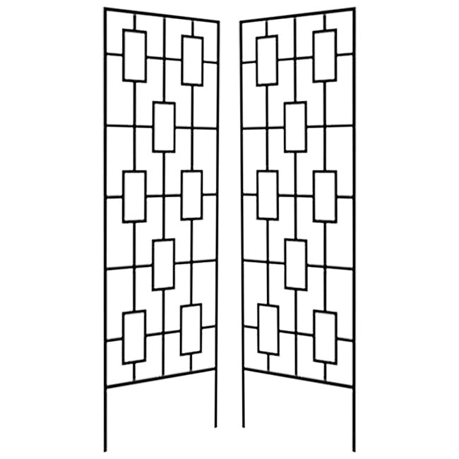 Panacea Contemporary Trellises, Black, 78"H, Pack of 2