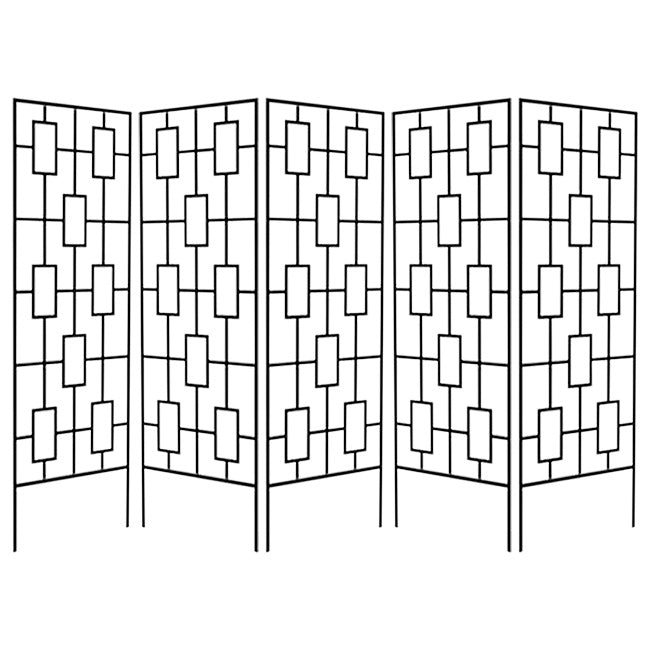 Panacea Contemporary Trellises, Black, 78"H, Pack of 5
